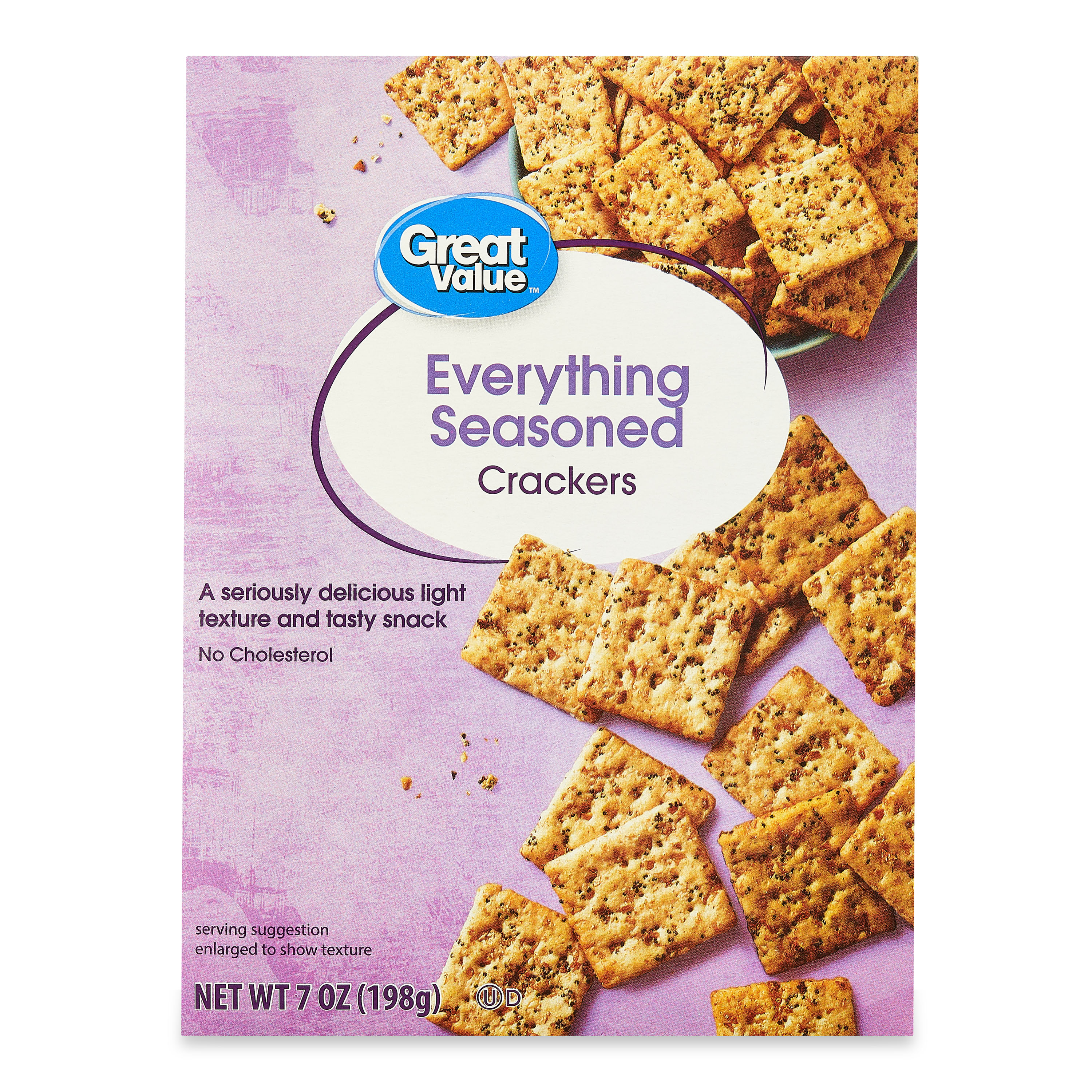 Great Value Everything Seasoned, Crunchy Snack Crackers, 7 oz