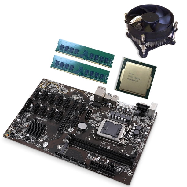 Sidaley Placa base de computadora de velocidad rápida DDR4 LGA1151 placa de minería 4 pines 24 pines puerto de alimentación piezas de actualización Kits de mantenimiento de impresoras No.08