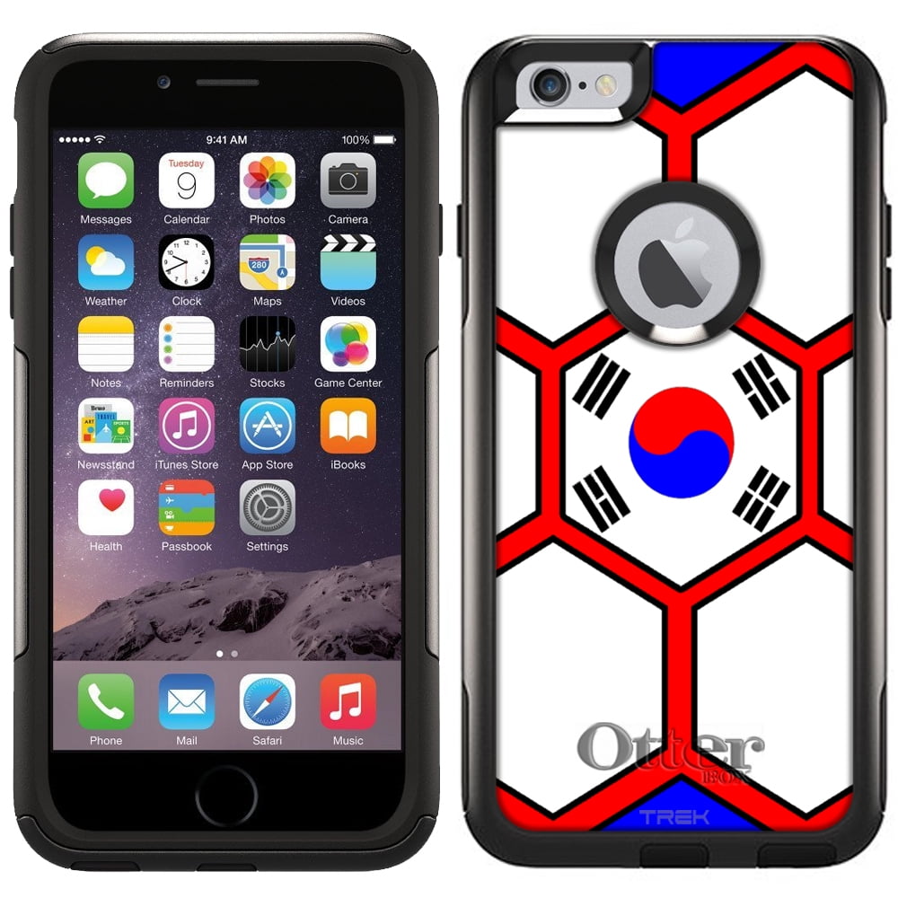 Otterbox Commuter Case for Apple iPhone 6 Plus Soccer Ball Korea Flag by Trek Media Group