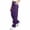 Purple, variant on BRGZLK Cargo Pants Women Elastic High Waist Travel Pants Wide Leg Baggy Casual Trousers Hiking Streetwear with Multi Pockets