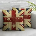 thumbnail image 3 of PRATYUS USA American Flag and The Union Jack British Flag Throw Pillow Cover Farmhouse Cushion Case for Sofa Couch  18x18in, 3 of 5