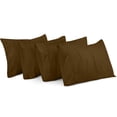 thumbnail image 1 of Funda de almohada Utopia Bedding tamaño queen, 20 x 30 cm, paquete de 4 unidades, color moca, 1 of 7