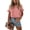 Coral Pink, variant on Women's Short Sleeve Casual T Shirts Summer Ruffle Plain Round Neck Loose Fit Tee Blouse Tops