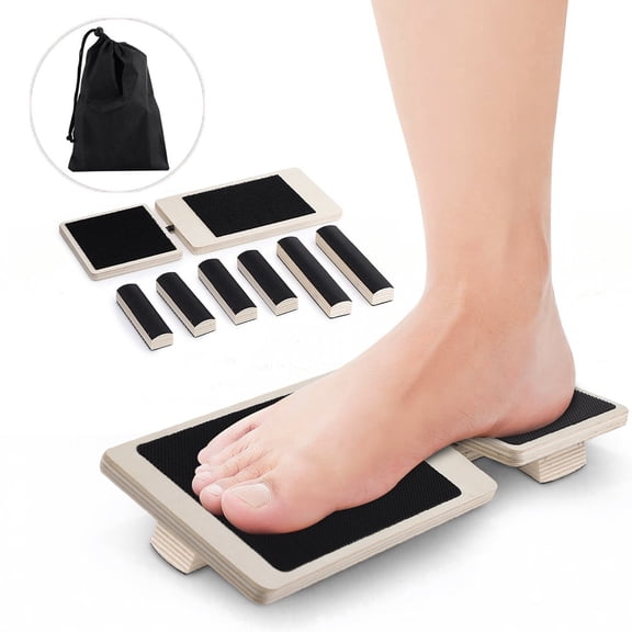 Wooden Balance Board, Ankle Foot Strengthener Exerciser for Sprained, Single Leg Balance Board for Physical Therapy, Plantar Fasciitis, Posture Correction and Balance Training
