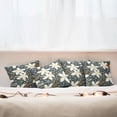 thumbnail image 4 of Ambesonne Floral Throw Pillow Cover 4 Pack, Poinsettia Blossoms Art, 18", White and Caramel, 4 of 5