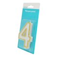 thumbnail image 2 of Vela glitter oro No 4 Way to Celebrate Blanco con glitter oro 1 pieza, 2 of 4