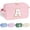 Pink, variant on YOOLIFE Cute Initial Travel Makeup Bag - Girls Cosmetic Bag Skincare Bag Make Up Bag Teen Girl Gifts Trendy Stuff Monogram Makeup Bag Sister Daughter Friend Bridesmaid Gifts for Girl Women Letter C