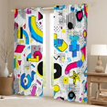 thumbnail image 2 of Homewish Teens Abstract Hippie Memphis Curtains Pack of 2 (42x84 Each),Contemporary Abstract Art Curtains Blackout,Minimalist Geometric Bedroom Curtains,Super Cozy Room Decor, 2 of 6