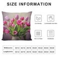 thumbnail image 5 of Chilfamy Flowers Vase Pillow Covers Short Plush Square Design for Couch Sofa Indoor Outdoor with Invisible Zipper Closure 1PC 22x22in, 5 of 5