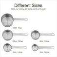 thumbnail image 3 of Measuring Cups and Spoons Set, Dry Metal Measuring Cup Set of 11, Stainless Steel Measuring Cups and Spoons, 5 Measure Cups and 5 Kitchen Measurement Spoons & Leveler, 3 of 5