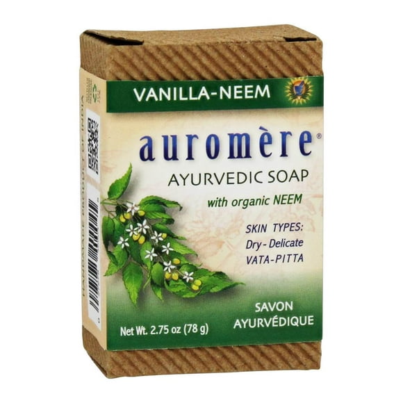 Auromere - Savon Ayurvédique au Neem Vanille-Neem Biologique - 2,75 oz.
