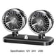 thumbnail image 3 of Portable Electric Car Fan 12V/24V Auto Cooling Air Circulator with Rubber Pad, 3 of 5