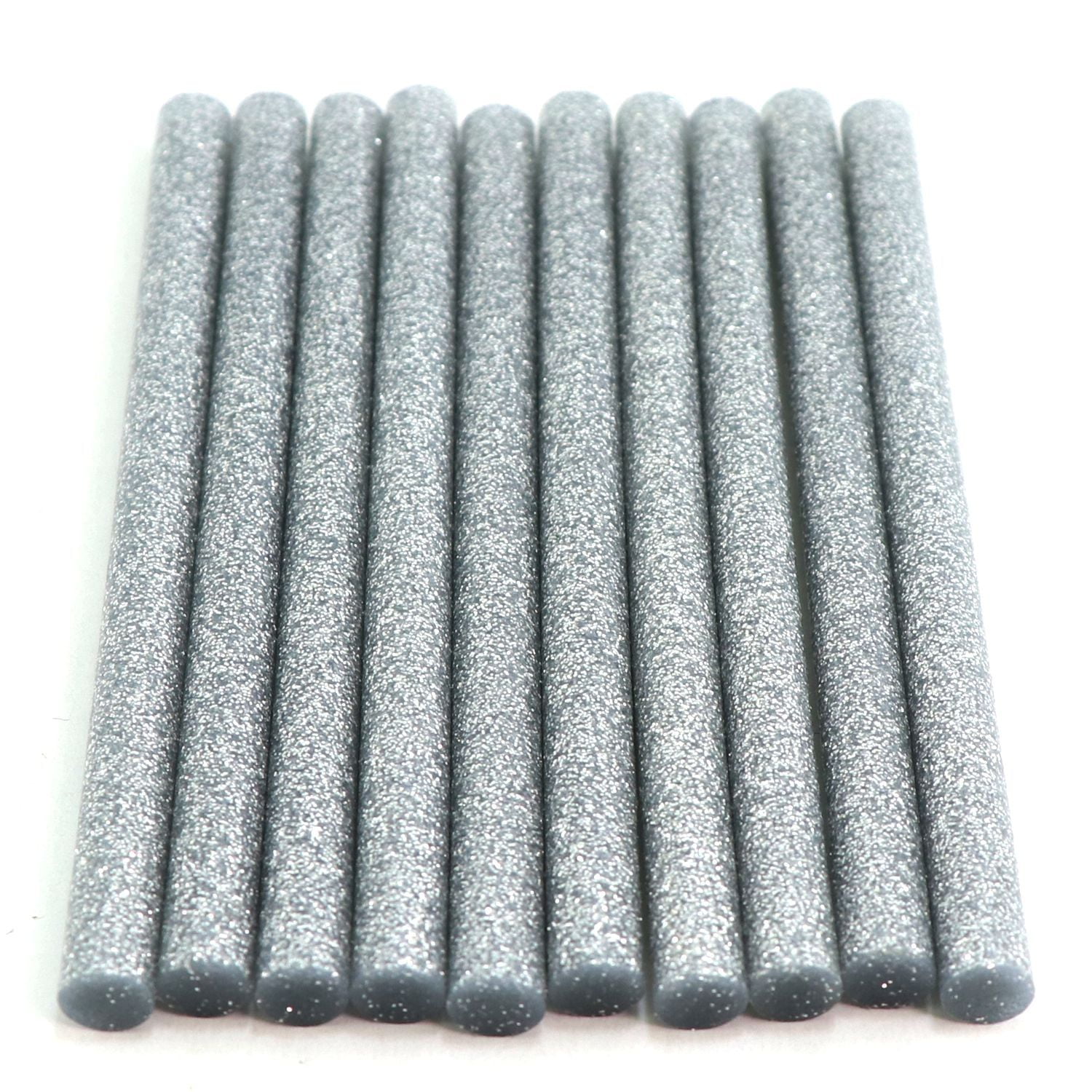 725M4GSILVER Mini Size 4" Silver Color Glitter Hot Glue Stick - 25 lb Box