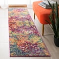 thumbnail image 3 of SAFAVIEH Madison Candelario Abstract Runner Rug, Fuchsia/Gold, 2'2" x 16', 3 of 7