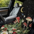 thumbnail image 3 of Xixirimido Mushroom Daisy Strawberry Starry Night Print Car Seat Cover Front Seat Sweat Towel Bucket Seat Covers for Cars SUV Trucks for Gym Workout Running Swimming Beach Hiking, 2 Pack, 3 of 8