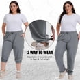 thumbnail image 4 of FEN AI Plus Size Women Cargo Pants Grey Athletic Joggers Quick Dry Hiking Fishing Pants UPF 50+ Breathable Outdoor Workwear 2XL, 4 of 7