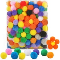 200 PCS Pom Poms, Pompoms for Crafts, 1 Inch Multicolor Craft Supplies Pom Pom Balls Craft Pom Pom Balls for DIY Arts, Crafts Projects, Home Decorations