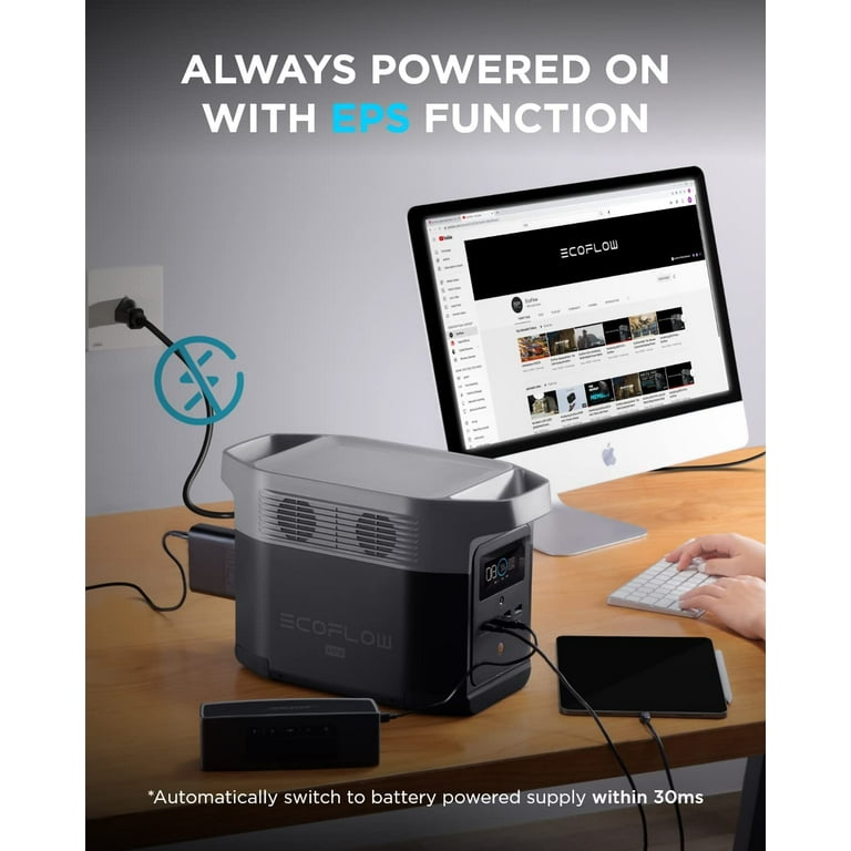 EcoFlow Portable Solar Generator, 882Wh, 1400W AC for