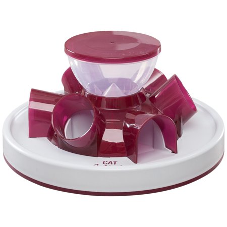 UPC: 4011905460024 | TRIXIE Tunnel Slow Feeder for Cats Interactive Cat Toy Pet Food Dispenser Red
