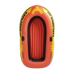 Open Box Intex 300 Compact Inflatable Fishing 3 Person Raft Boat w/ Pump & Oars