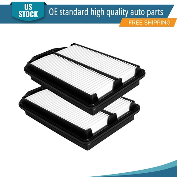 YXPCARS 2PCS Front Engine Air Filter for Honda CR-V 2007 2008 2009 L4 2.4L Rigid Panel, New Air Filter Replacement (CA10344)