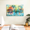 thumbnail image 3 of Elephant Stock Saint Louis City Landmarks Grunge Wall Art - Horizontal Canvas Wall Art - Living Room Wall Decor - Places Canvas - Beige And Gray Decor - 12" x 8", 3 of 8