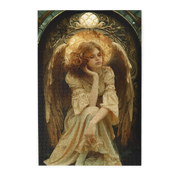 1000 pcs Charm Angel 1000 piece puzzle for adults,Unique Artwork for Adults,Classic Angel Exquisite Wooden Puzzles,Creative Activity Hobbies for Adults,for Puzzle Lovers Gifts,Stress relieving puzzle