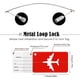 thumbnail image 2 of Luggage Tags for Suitcases, 6 Pack Luggage Labels Aluminium Alloy Suitcase Tags with Steel Loop for Travel Baggage Identity ID Labels (Red), 2 of 5