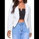 thumbnail image 3 of Blazer Corto para Mujer, Chaqueta Informal/de Trabajo de Larga con Abertura Frontal y Bolsillos XL, 3 of 8