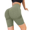 thumbnail image 2 of Women's Seamless High Waisted Biker Shorts Sculpting Compression Workout Shorts, 2 of 8