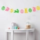 thumbnail image 5 of Decoraciones de Pascua, adornos de Pascua, regalos de Pascua, banderas de papel con purpurina con temática de Pascua, huevos de conejito, letras, decoración festiva de Pascua, banderas de fiesta, band, 5 of 6