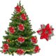 thumbnail image 5 of Flores artificiales de Pascua Decoraciones para coronas navideñas Purpurina Artificial Pascua Navidad, 5 of 5