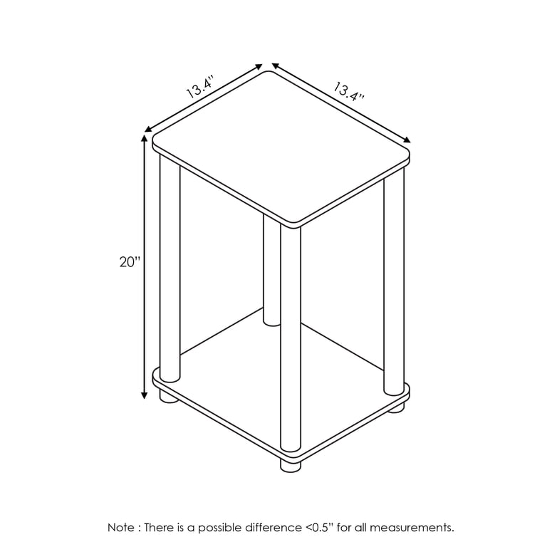 Furinno Turn-N-Tube Haydn End Table, Walnut/Brown photo 4