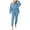 Blue, variant on Autumn Plus Size 2 Piece Sets for Women 2024 Solid Color Sports Suit Casual Sports Hoodie Pant Two-piece Set