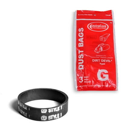 dirt devil bags vac 3pk belt paper models hand type