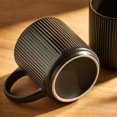 thumbnail image 5 of Famiware 4 Pieces Stoneware Mug Set (12oz),Black Gold, 5 of 6