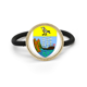 thumbnail image 1 of Saint Helena África emblema nacional Cinta para el pelo de metal plateado y tocado de goma, 1 of 3