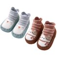 thumbnail image 1 of 2 pares de calcetines para bebé, zapatillas para niños pequeños, zapatos cálidos de algodón, suela suave antideslizante, 1 of 5