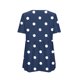thumbnail image 5 of Jean Corto Pantalones Cortos con Cuello en V Gradiente Impreso Manga Corta Superior de Poliéster, Blusa de Moda Casual para el Uso Diario Y las Salidas, 5 of 5