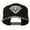 Black Silver, variant on Diamond Outline Embroidered Two Tone Cap - Black Silver OSFM