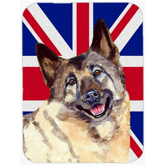 Carolines Treasures  Norwegian Elkhound With English Union Jack British Flag Mouse Pad
