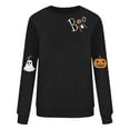 thumbnail image 4 of Jsaierl Womens Halloween Sweatshirts Spooky Pumpkin Ghost Graphic Sweatshirt Trendy Round Neck T-shirt Long Sleeve Holiday Pullover Tops Halloween Gifts, 4 of 4