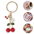 thumbnail image 3 of Unique Bargains 1 Pc Stylish Enamel Cherry Handbag Charms Keychains Bag Accessories Red, 3 of 5