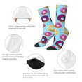 thumbnail image 6 of Goofa Donuts Printed Men's Crew Socks, Soft Durable Breathable Moisture-Wicking with Odor Control Cotton socks, 6 of 9