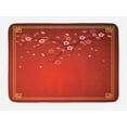 thumbnail image 1 of Valentine's Day Bath Mat, Flowering Branch of a Cherry Tree in Spring with Traditional, Plush Bathroom Decor Mat with Non Slip Backing, 29.5" X 17.5", Marigold Coral Red, by Ambesonne, 1 of 2