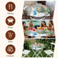thumbnail image 7 of Merry Christmas Round Tablecloth, Fitted Table Cover with Elastic for 36"-44" Round Tables, Rustic Xmas Tree Elk Blue Snowman Snowflake Table Cloth Outdoor Indoor Dinning Party Waterproof Tablecloths, 7 of 7