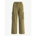 thumbnail image 5 of Scoop Women’s Mineral Washed Wide Leg Cargo Sweatpants, Sizes XS-XXL, 5 of 5