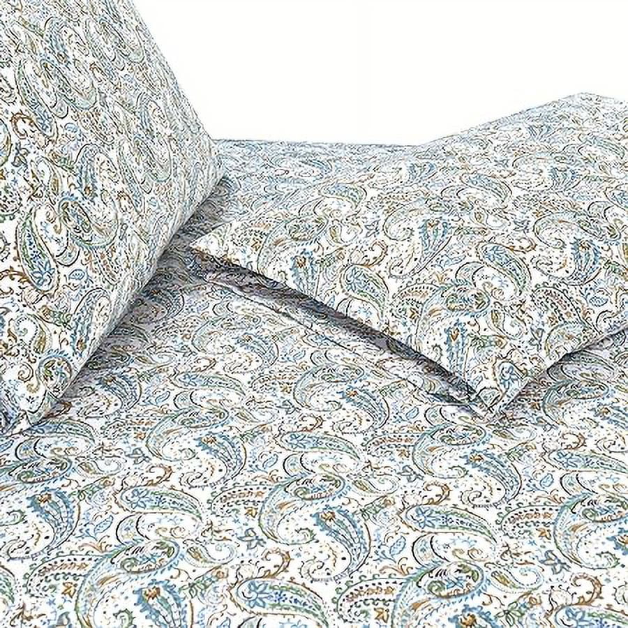Elegant Comfort Luxury 1500 Series Soft Bed Sheets Paisley Pattern - Wrinkle & Fade Resistant, 6-Piece Set, King, Paisley Coral