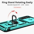 thumbnail image 6 of for Samsung Galaxy S20 FE 5G Case with Camera Lens Cover HD Screen Protector, -Grade Drop Tested  Ring Holder Kickstand Protective Phone Case for Samsung Galaxy S20 FE 5G (Mint), 6 of 17