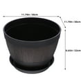 thumbnail image 2 of GAXIRE Plastic Planter Pot Black 1 Set 11.8X11.8X8.7In, 2 of 8